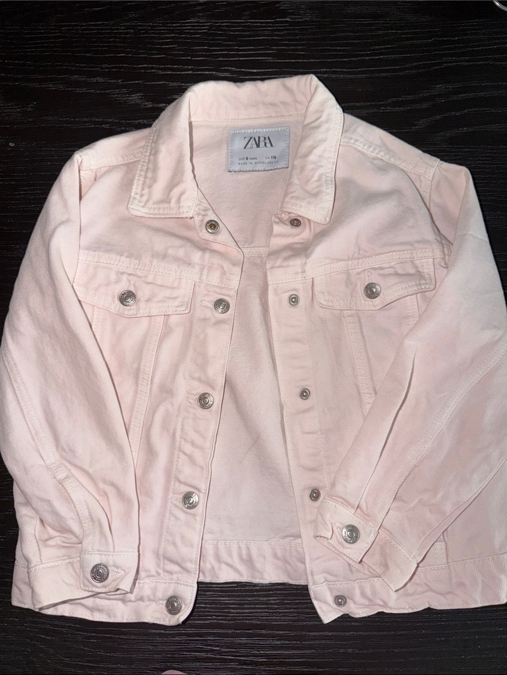 ZARA Kids Pale Pink Denim Jacket